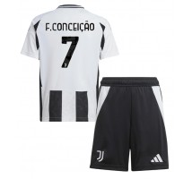 Juventus Francisco Conceicao #7 Koszulka Podstawowa dzieci 2024-25 Krótki Rękaw (+ krótkie spodenki)